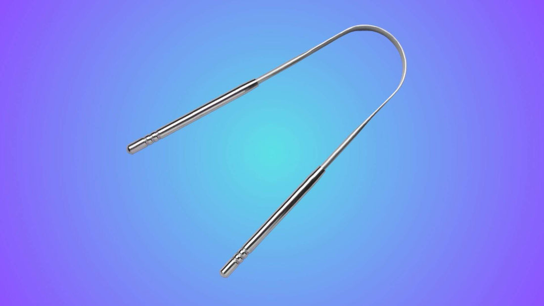 A Metal Tongue Scraper