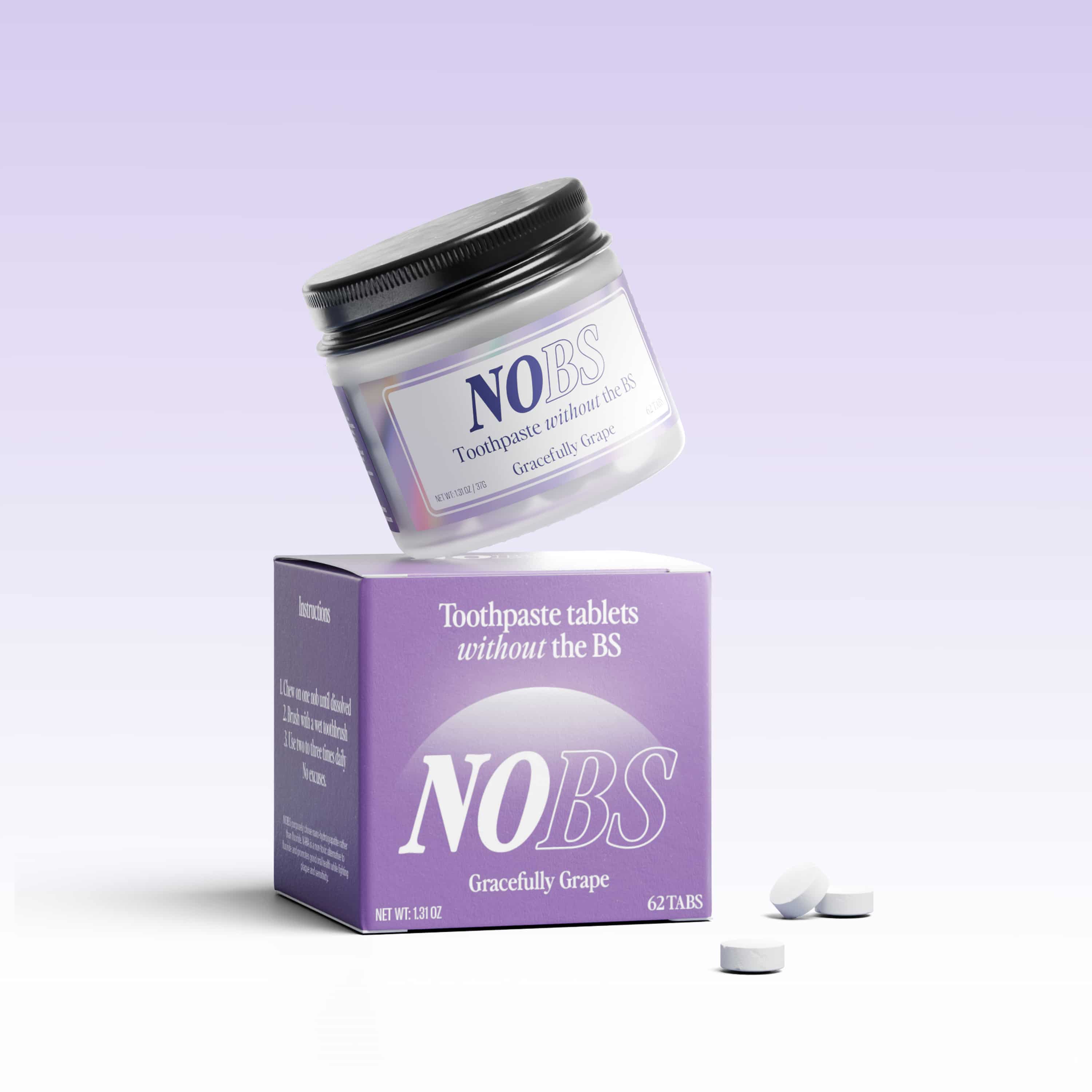 Nobs Health NOBS Toothpaste Tablets (Gracefully Grape)